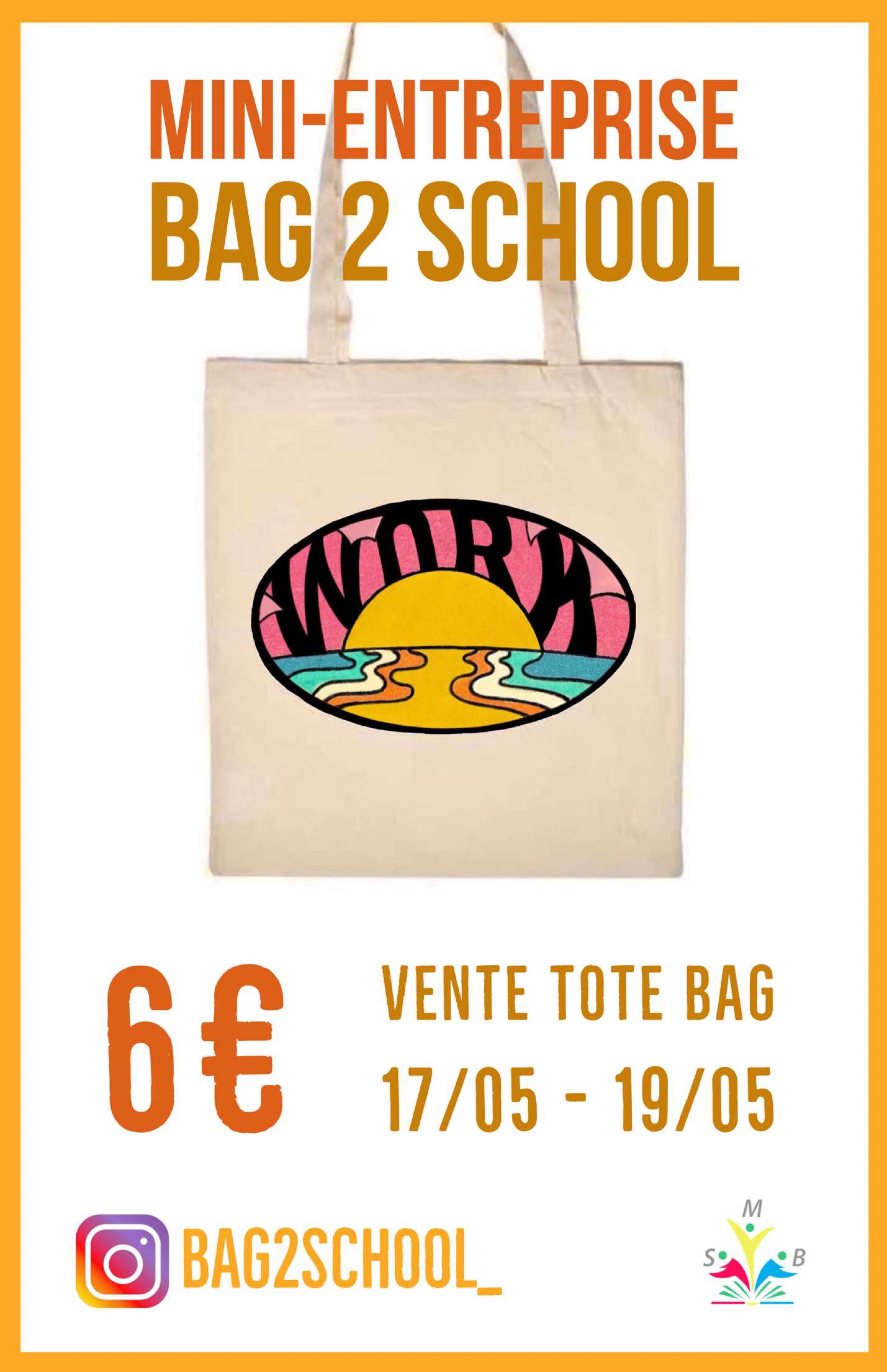 Affiche de vente de Tote Bags par la mini-entreprise