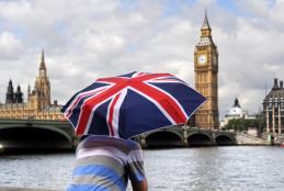 Parapluie imprimé drapeau londonien, Big Ben en arrière plan 